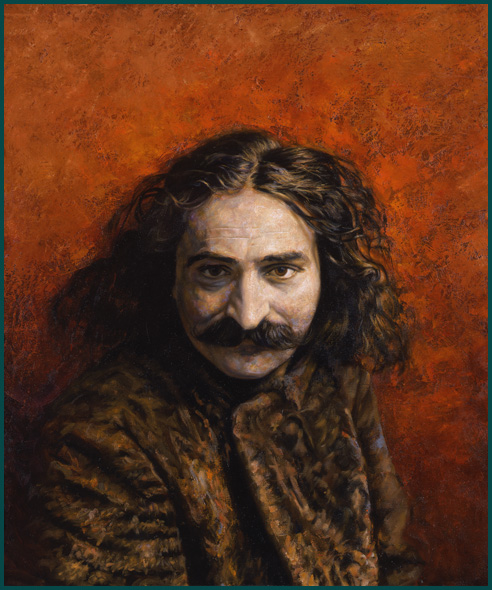 oil painting portrait of Meher Baba